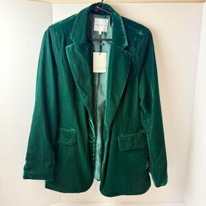 Gibson Latimer Sz M Green Emerald Velvet Blazer‎ new
